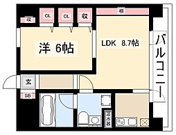 ラ・クール泉 1LDKの間取図画像