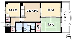 グリンハイツ 3LDKの間取図画像