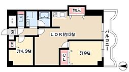Ksquaresouth 2LDKの間取図画像