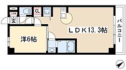 ニッセイディーセント金山 1LDKの間取図画像