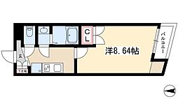 アビターレ豊前 1Kの間取図画像