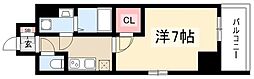 エスリード新栄グランラグジェ 1Kの間取図画像