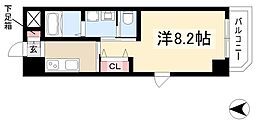 グランシャリオ波寄 1Kの間取図画像