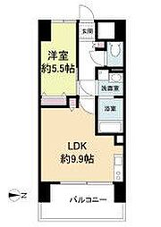 ラドゥセール山王 1LDKの間取図画像
