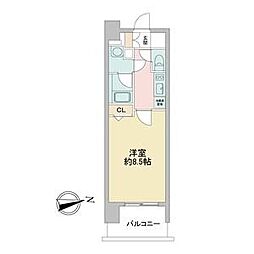 ルクレ新栄レジデンス 1Kの間取図画像