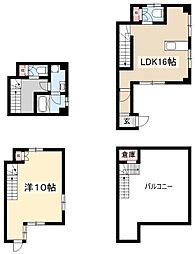 アコテパリジェンヌ 1LDKの間取図画像
