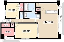 アンアージュ白壁 2LDKの間取図画像