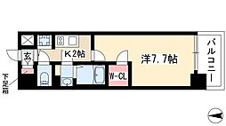 プレサンス新栄町ギャラント 1Kの間取図画像