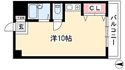 ドミール今池 1Kの間取図画像