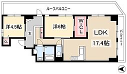 ビラ三秀 2LDKの間取図画像