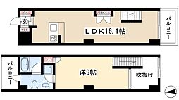 スクエア名駅南 1LDKの間取図画像