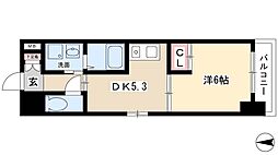 ベレーサ葵 1DKの間取図画像