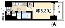 プレサンス金山グリーンパークス 1Kの間取図画像