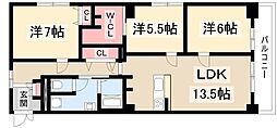 ファミール富士見 3LDKの間取図画像