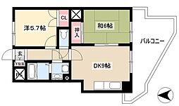 ディーベス23 2LDKの間取図画像