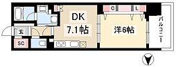 プレサンスグラン丸の内 1DKの間取図画像