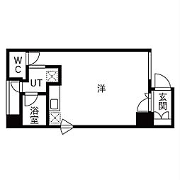 B-FLAT名駅 ワンルームの間取図画像