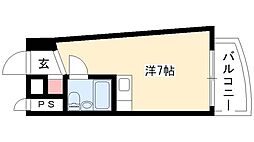 チサンマンション上前津 ワンルームの間取図画像