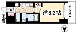 プレサンス栄フロント 1Kの間取図画像