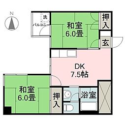 チサンマンション広小路 ワンルームの間取図画像