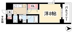 GRANDESPOIR車道 1Kの間取図画像