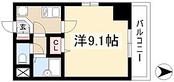 アビタシオン鶴舞 1Kの間取図画像