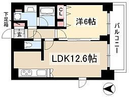 プレサンス新栄デコール 1LDKの間取図画像