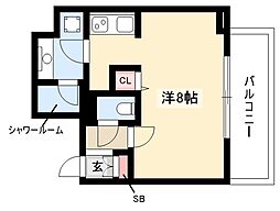 REGAROKANAYAMASta. 1Kの間取図画像