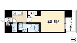 セレニティー大須 1Kの間取図画像