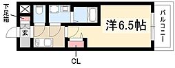 S-RESIDENCE今池駅前 1Kの間取図画像