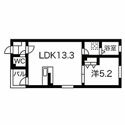 名古屋市中川区柳川町アパート 1LDKの間取図画像