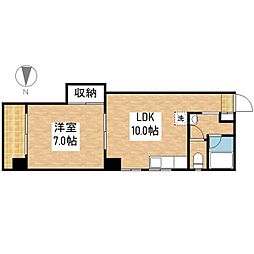 大黒マンション 1LDKの間取図画像