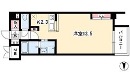 グラヴィス鶴舞 ワンルームの間取図画像