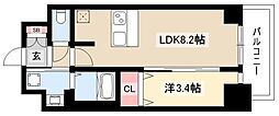 名古屋市中区平和2丁目マンション 1LDKの間取図画像