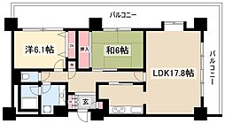ロイヤルシャトー白壁 2LDKの間取図画像