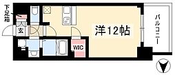 プレサンスジェネ千種内山 ワンルームの間取図画像