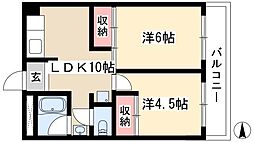 フィレンツェ栄 2LDKの間取図画像