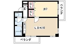 J-residenceSAKAE 1LDKの間取図画像
