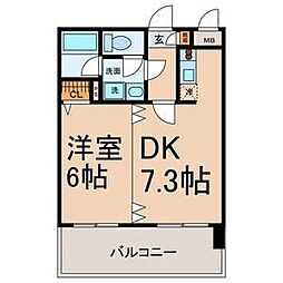 こうしょう庵 1DKの間取図画像