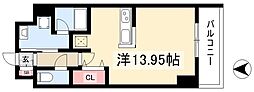 スカイゲート主税町 ワンルームの間取図画像