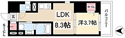 ザ・レジデンスパーク栄 1LDKの間取図画像