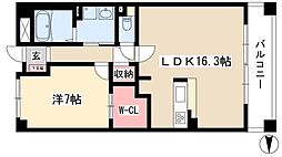 グラン・アベニュー名駅南 1LDKの間取図画像
