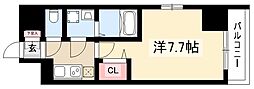 エスリード栄ル・クール 1Kの間取図画像
