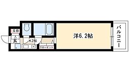 ミスターワシントンビル 1Kの間取図画像