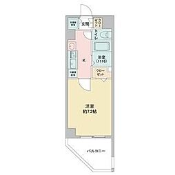 ベレーサ金山 1Kの間取図画像