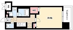 プレミアムコート大須 1Kの間取図画像