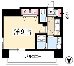 プレサンス錦通THE葵 1Kの間取図画像