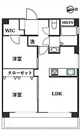 シュロス錦糸町 2LDKの間取図画像