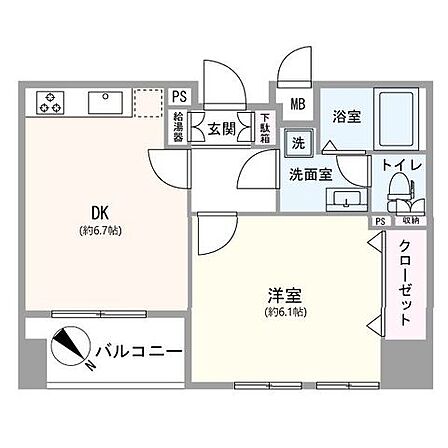 1DK 間取り