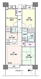 コスモ浅草桜橋リバーステージ 2SLDKの間取図画像